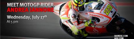 Andrea Iannone at the Dainese D-Store San Francisco